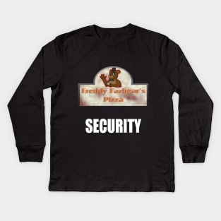 FNAF Security (White Text) Kids Long Sleeve T-Shirt